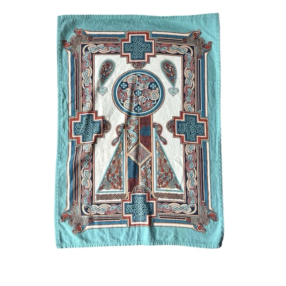 Ulster Weavers Celtic Tea Towels Set of 2 Irish Knot Cross 100% Cotton Kitchen